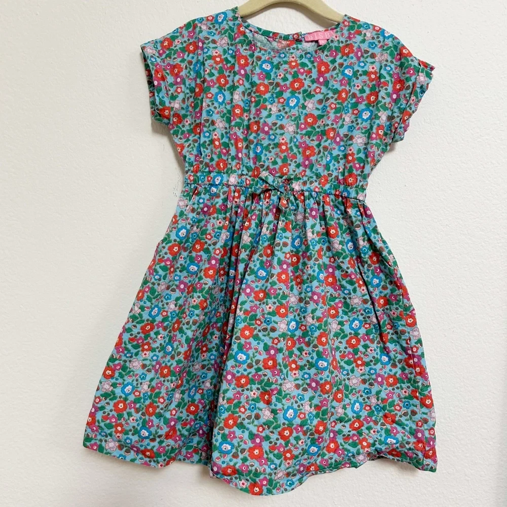 BISBY XIE XIE Blue vintage inspired floral DRESS- BLUE PRIMROSE - sz 6
